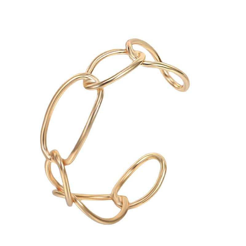 Women's Gold Plated Design Hollow Metal Cold Style Bracelet