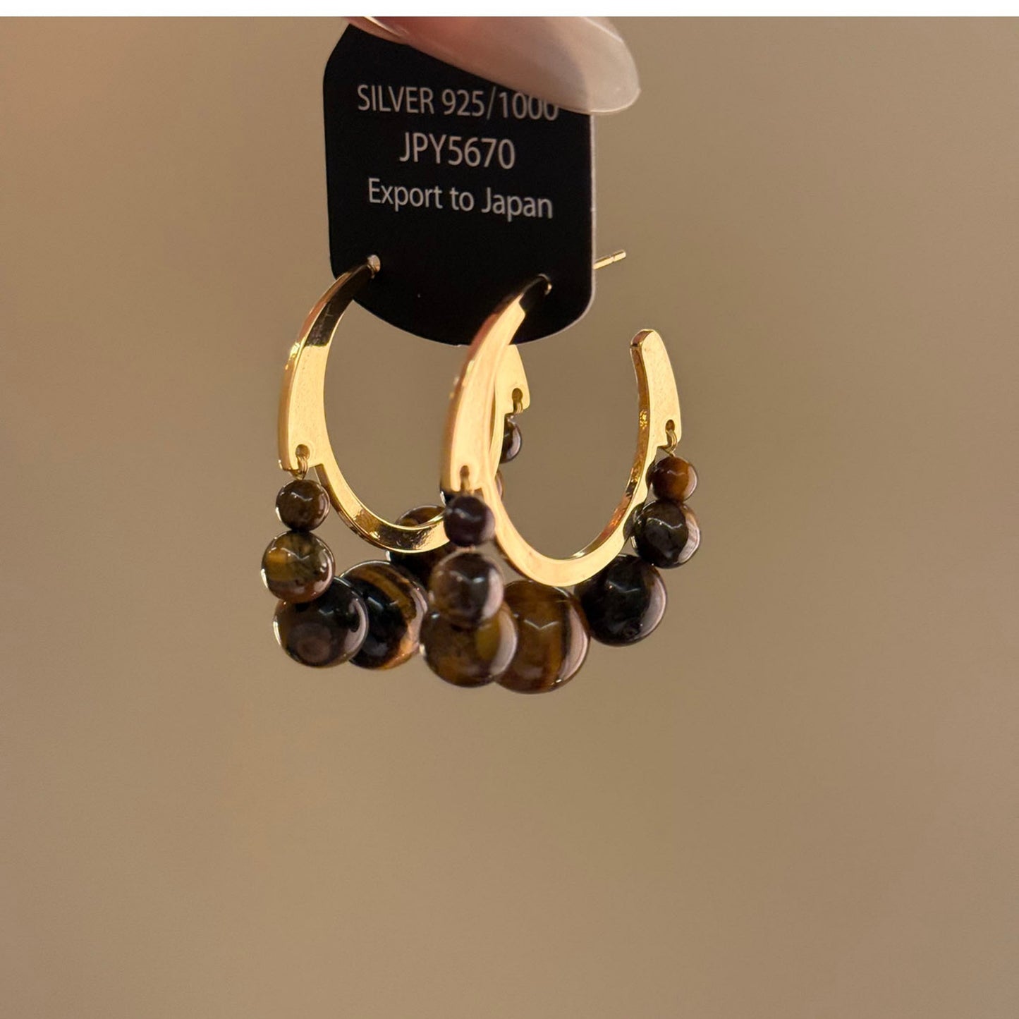 Real Gold Plating Elegance Retro Light Luxury Stud Earrings