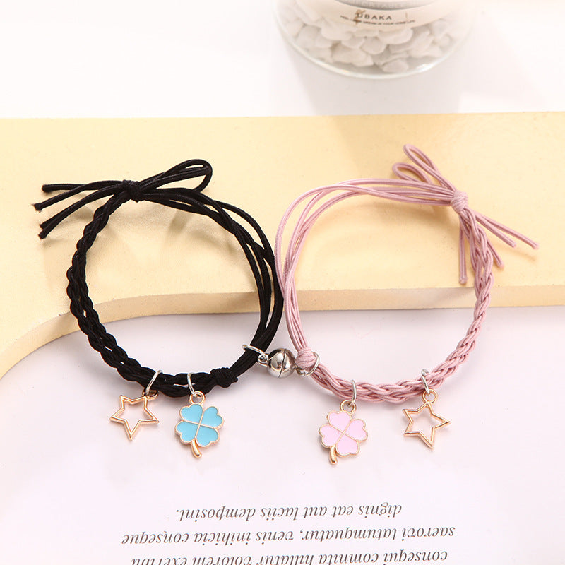 Female Couple Pair Rubber Band For Boyfriend Bracelets