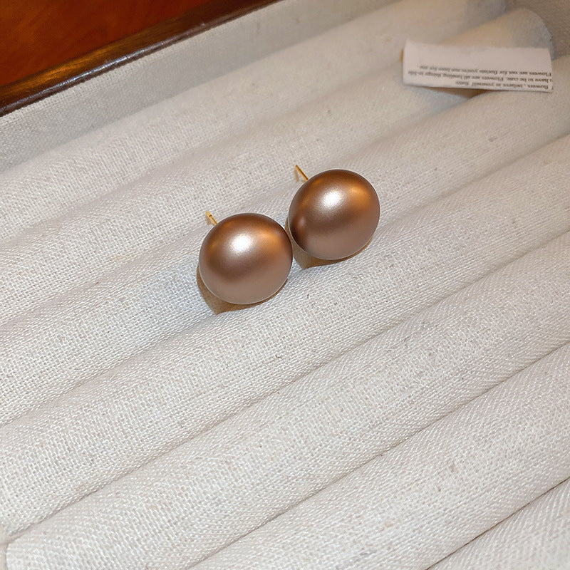 Gold Electroplated Sier Needle Mermaid Pearl Beautiful Fashion Light Luxury Stud Earrings