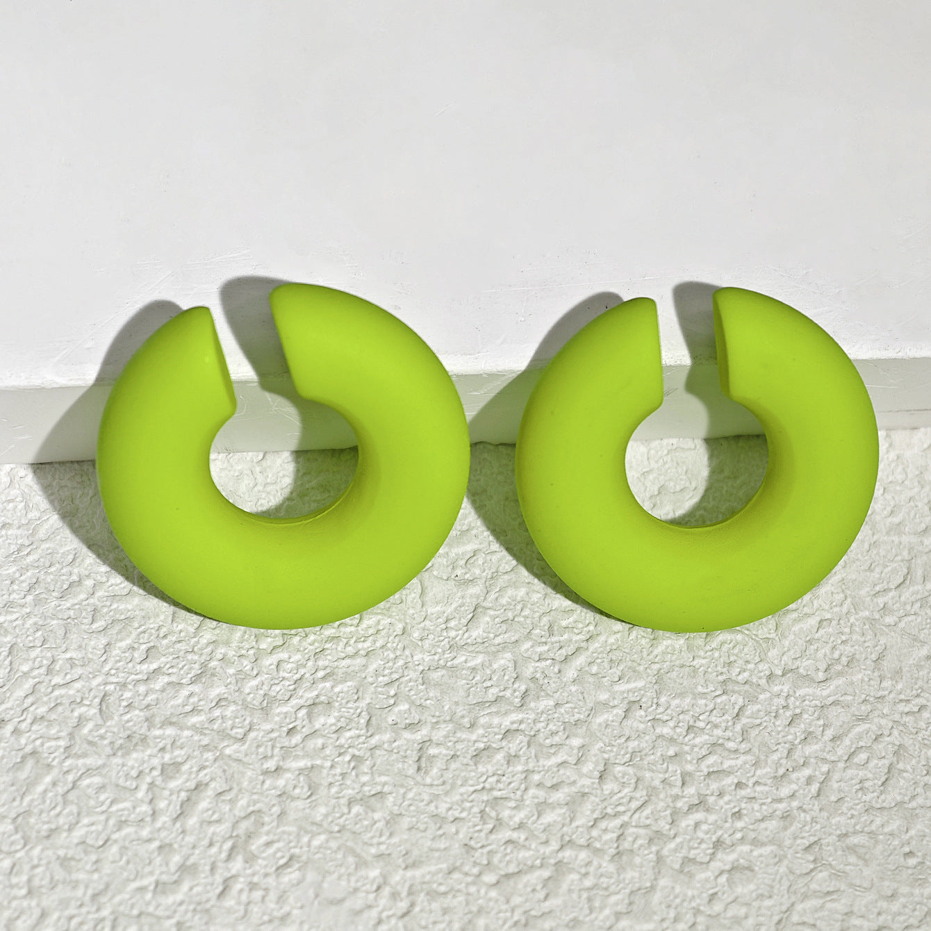 Acrylic Candy Color Matte Simple Design Ear Clip