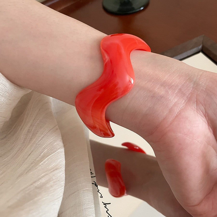 Irregular Resin Mori Style Simple Commute Light Bracelets