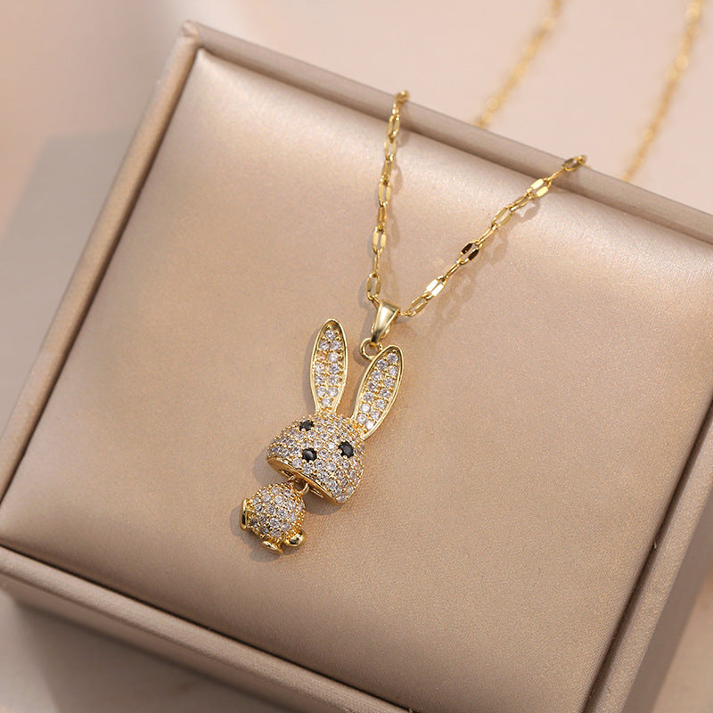 Sweet Cool Rabbit Zircon Special Interest Light Luxury Necklaces