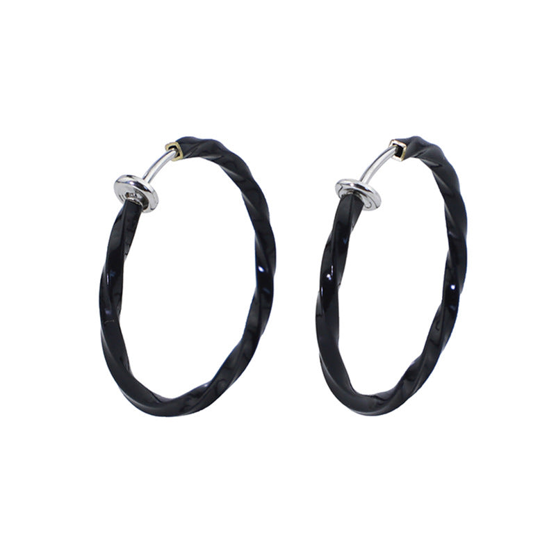 Versatile Glamorous Exaggerated Spring Twisted Big Ear Clip