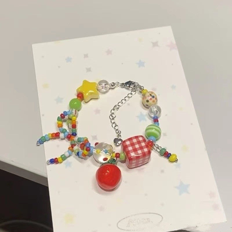 Paradise Dopamine Colored Beaded Light Luxury Summer Necklace
