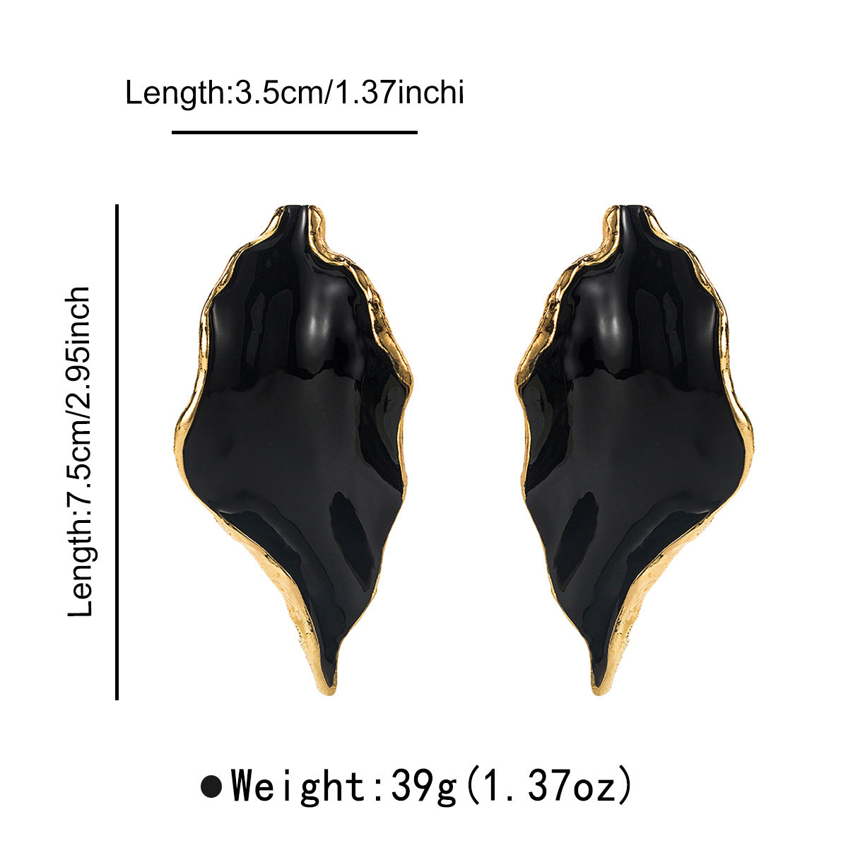 Summer Metal Alloy Retro Irregular With Personality Glossy Earrings