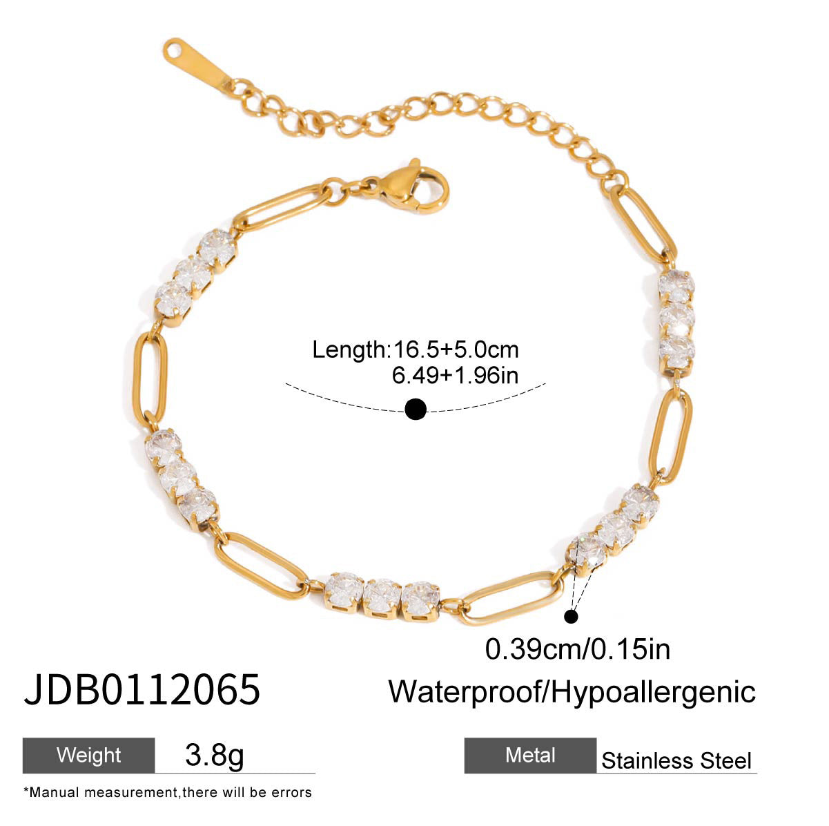 Ding Titanium Steel Zircon For Stainless Bracelet