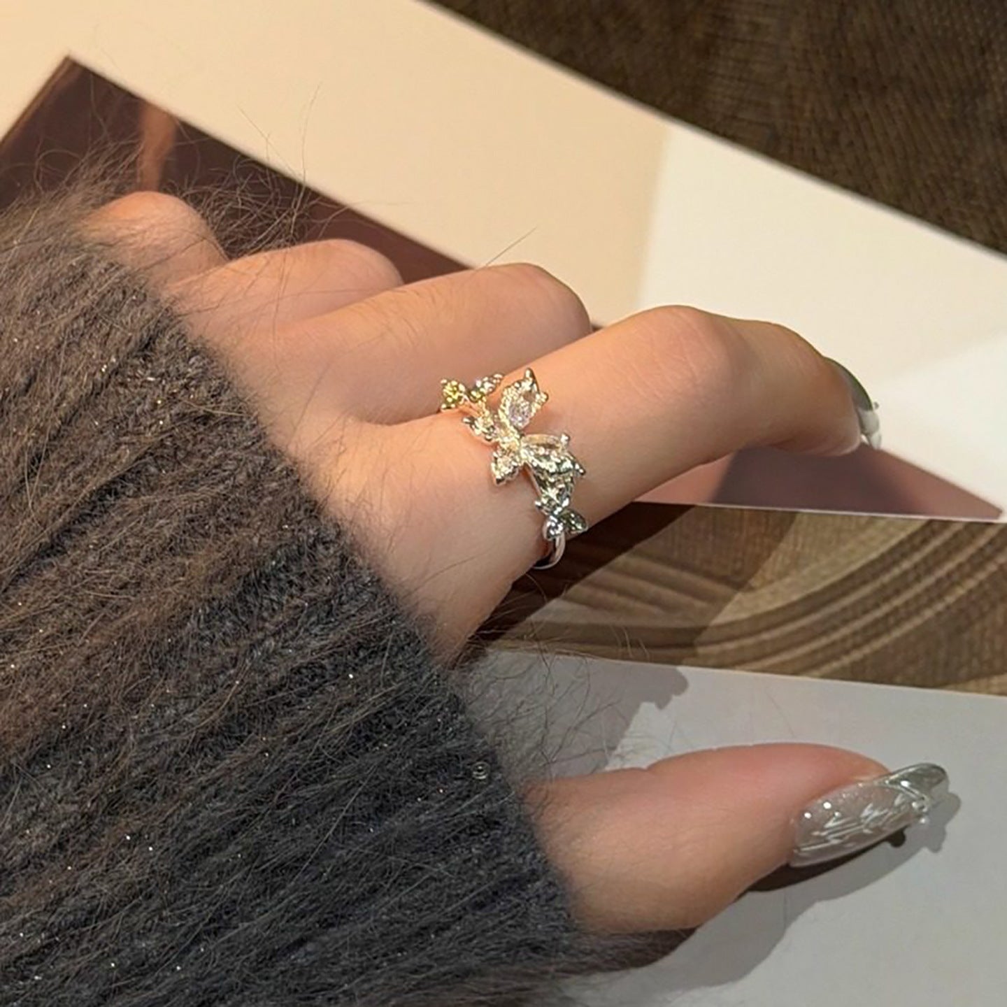 Cold Wind Index Finger Opening Adjustable Ring