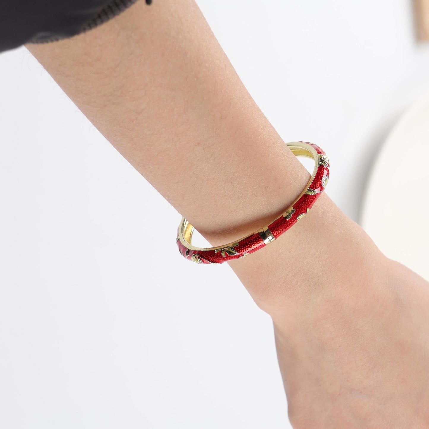 Ethnic Style Open Carved Chinese Handmade Metal Bracelets