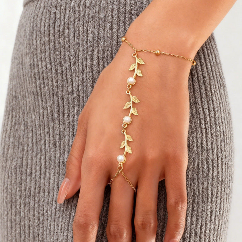 Women's Leaves Branches Wheat Light Luxury Personality Bracelets