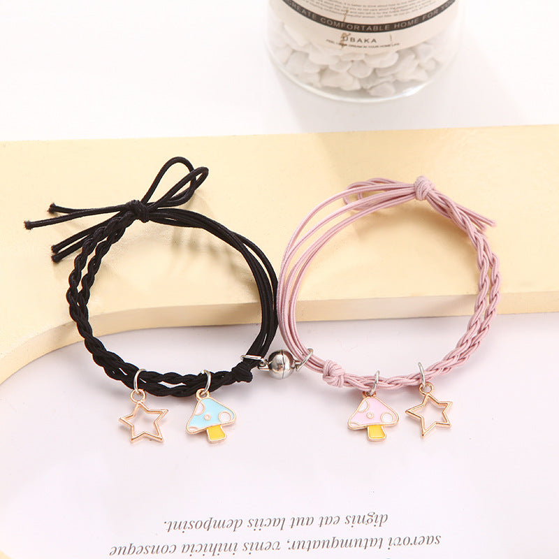 Female Couple Pair Rubber Band For Boyfriend Bracelets