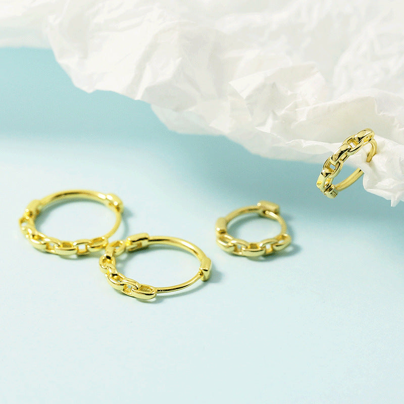 Women's Chain Clip High-grade Simple Circle Niche Design Ear Buckle