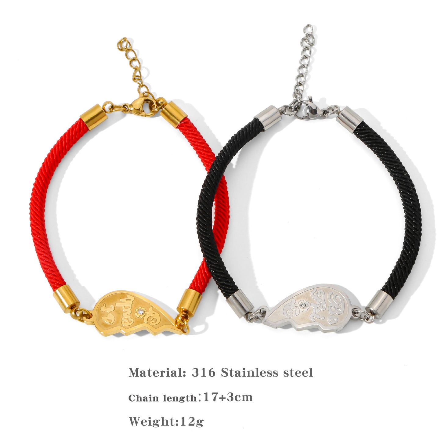 American Woven Stitching Couple Friendship Unisex Bracelets