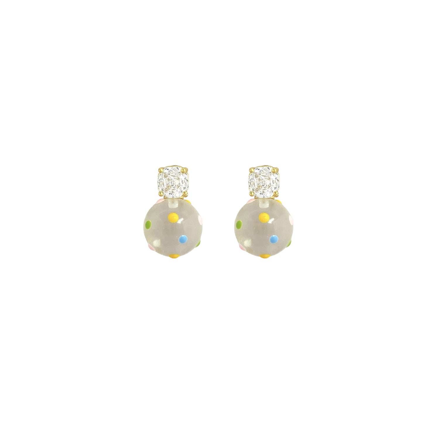 Personality Elegant Transparent Beads Drip Glazed Rings