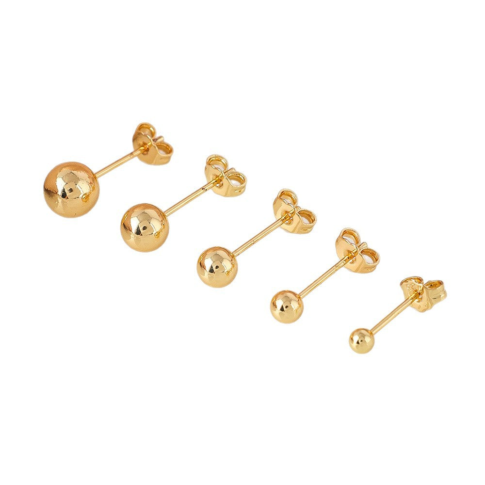 Women's Sier For Hollow Heart-shaped Peach Heart Stud Earrings