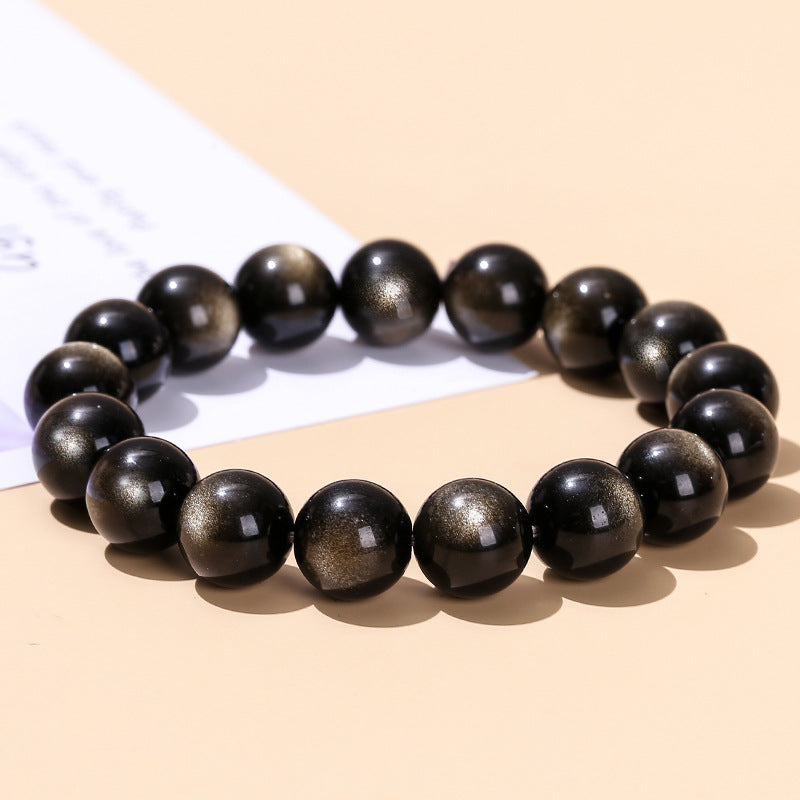 Bijoux pour hommes Bracelets de décrochage à cercle unique simple en obsidienne