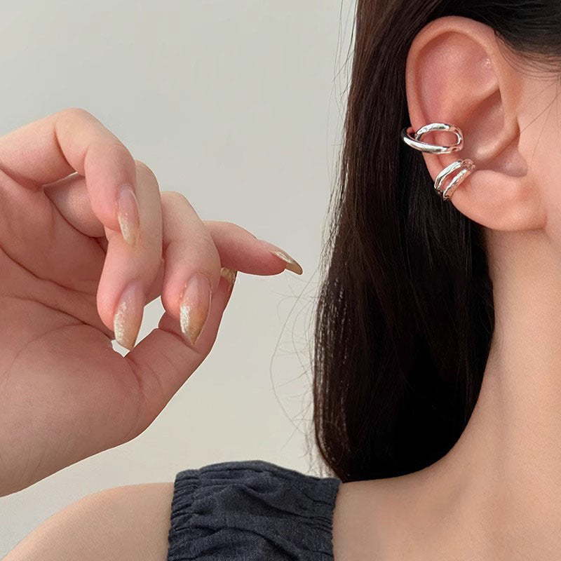 Cold Style Double Bone Female Niche Unique Ear Clip