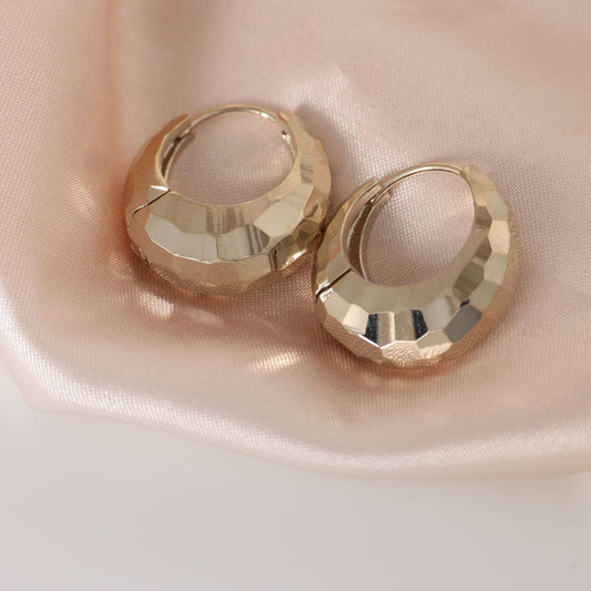 Flash Irregular Brass Simple Stylish Fashion Earrings