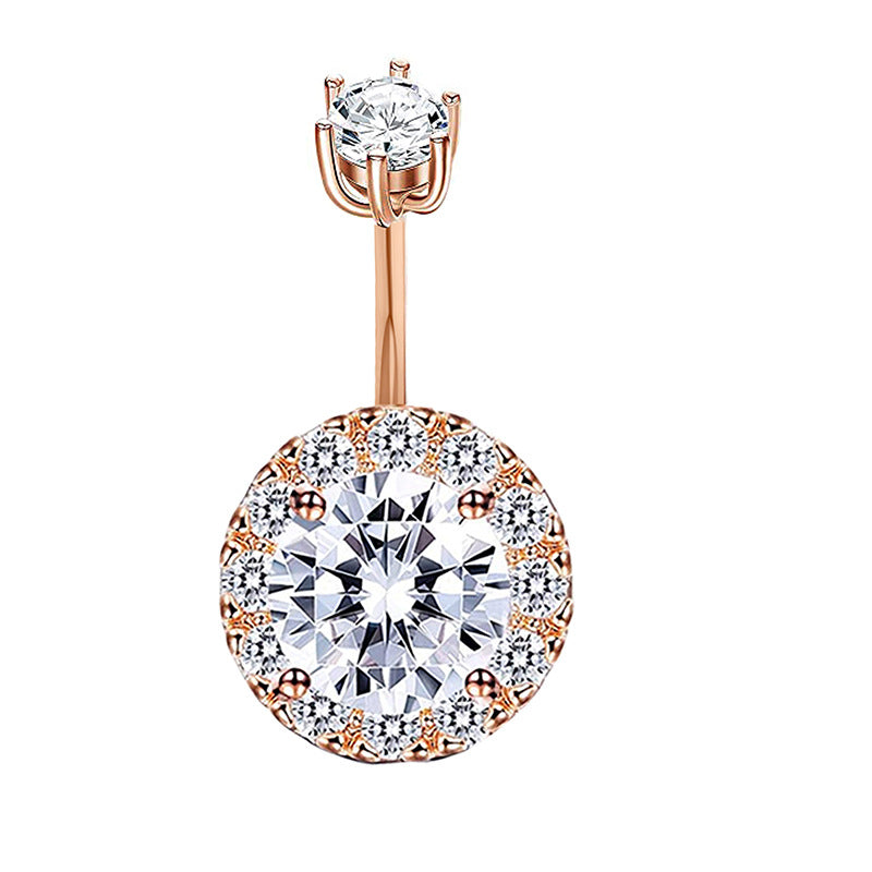 Zircon Navel Human Body Piercing Piece Rings