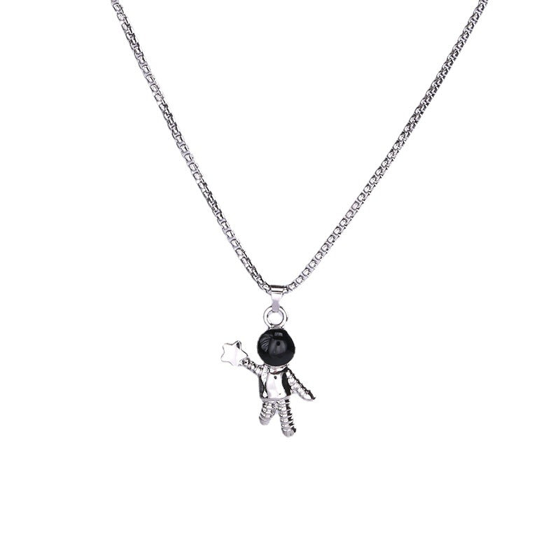 Men's Korean Style Astronaut Star Picker Spaceman Necklaces