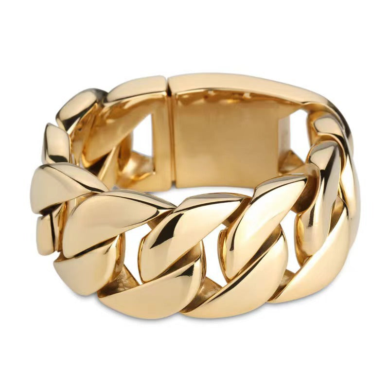 Men's Cuban Link Chain Titanium Steel Punk Bracelets