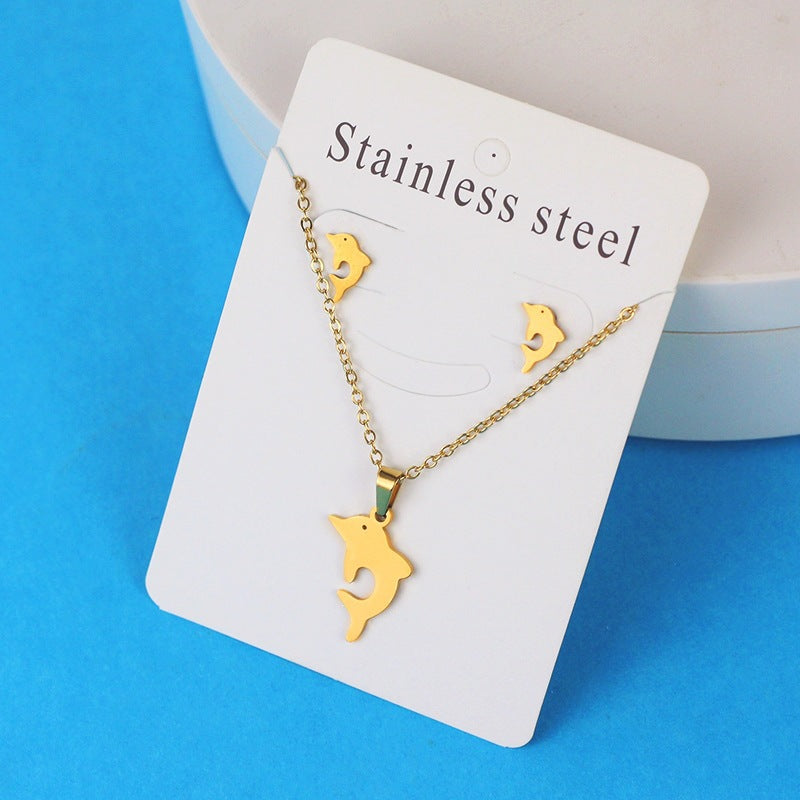 Butterfly Unicorn Sweet Personality Simple Stainless Steel Necklaces