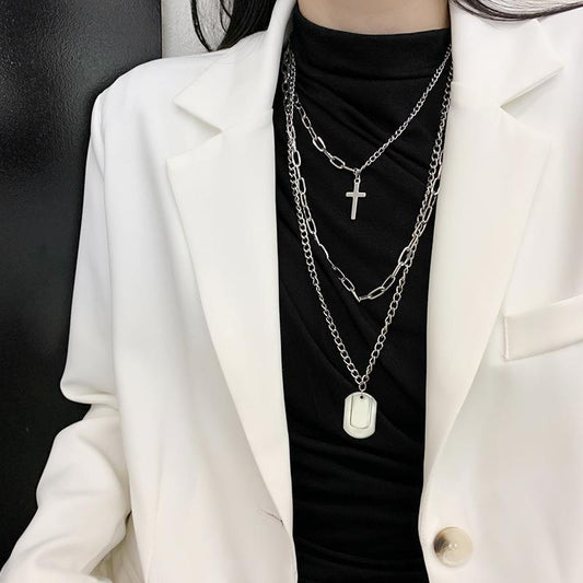 Pendant Korean Simple Sweater Twin Hip Hop Necklaces