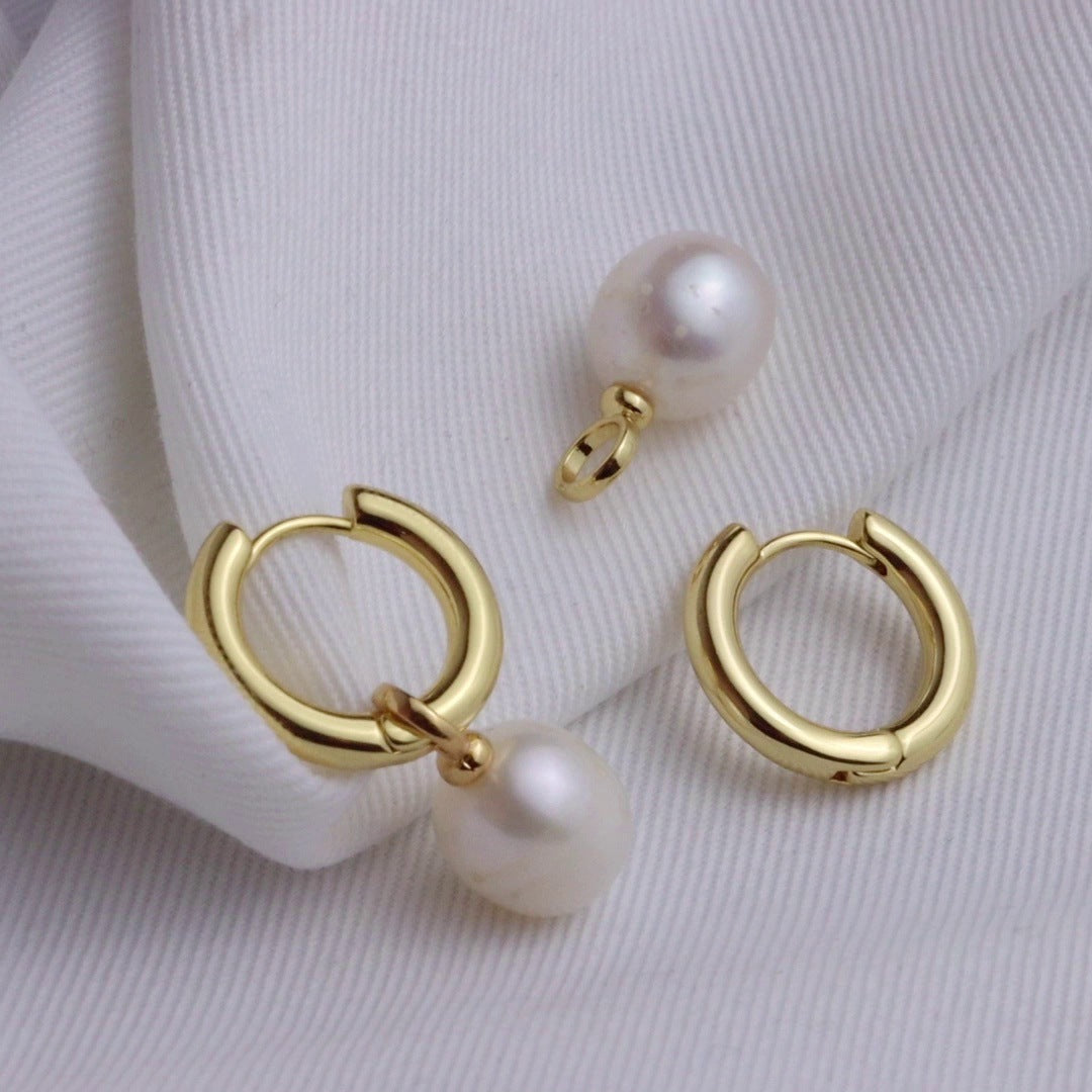 Boucles d'oreilles en perles pour femmes, Clip d'oreille de luxe léger de haute qualité