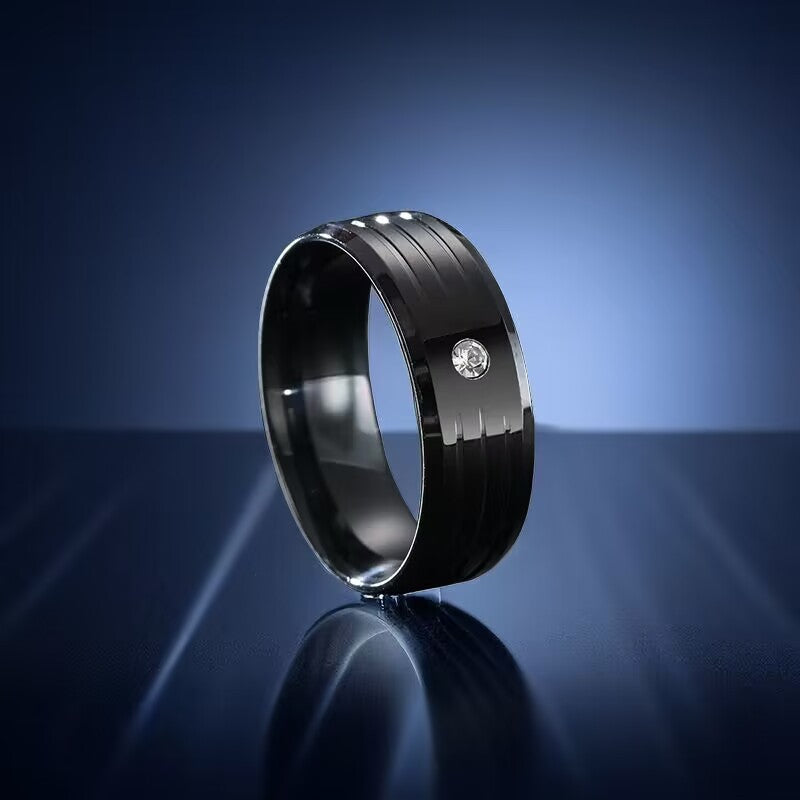 Men's Xi Yin Fashion Titanium Steel Personality Rings