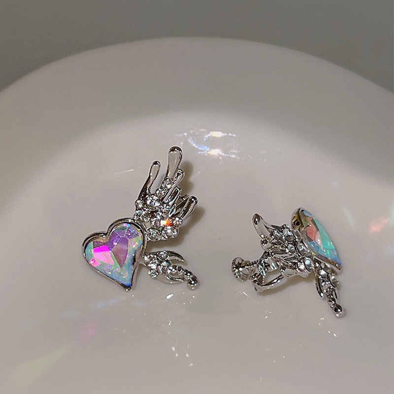 Colorful Lovely Angel Wings Ear Clip Earrings