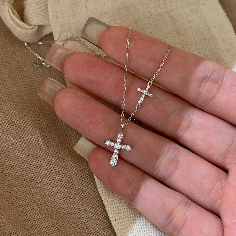 Cross Female Retro Affordable Luxury Trendy Wild Clavicle Pendants