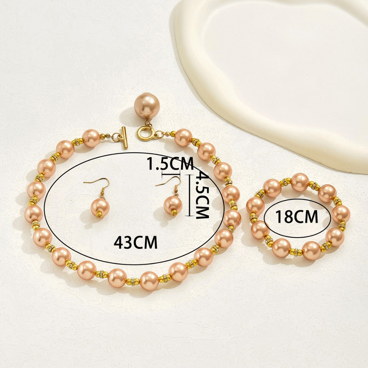 Women's Special Interest Light Luxury American Vintage Pearl Simple Jewelry Set