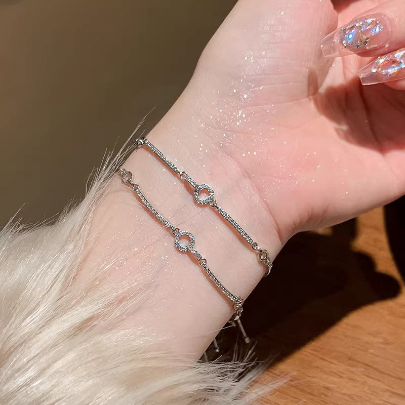 Korean Style Elegant High Sense Micro Inlaid Zircon Female Exquisite Bracelet