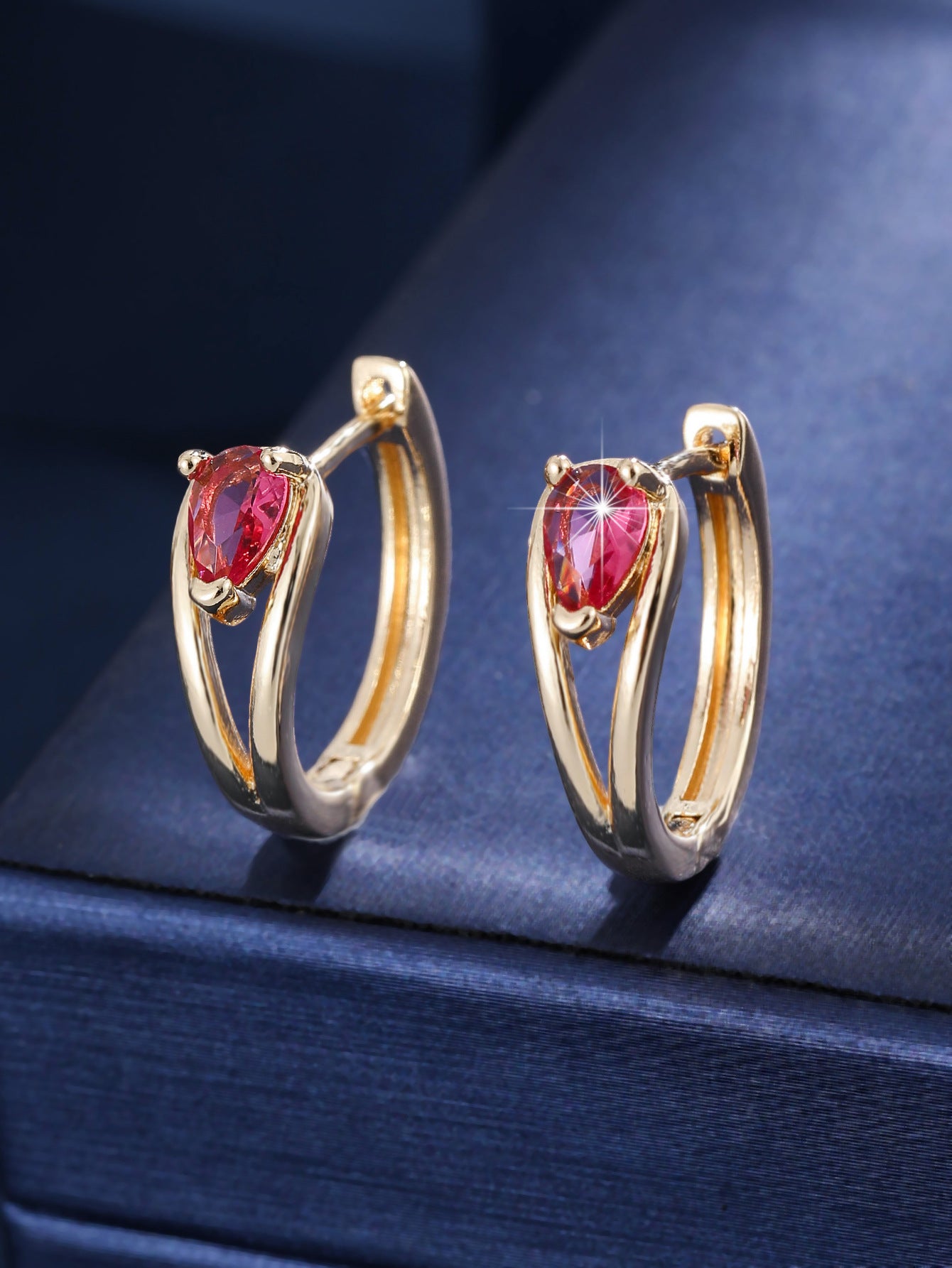 Women's Water Drop Double Twist Ear Clip Commuter Date Daily Match Earrings
