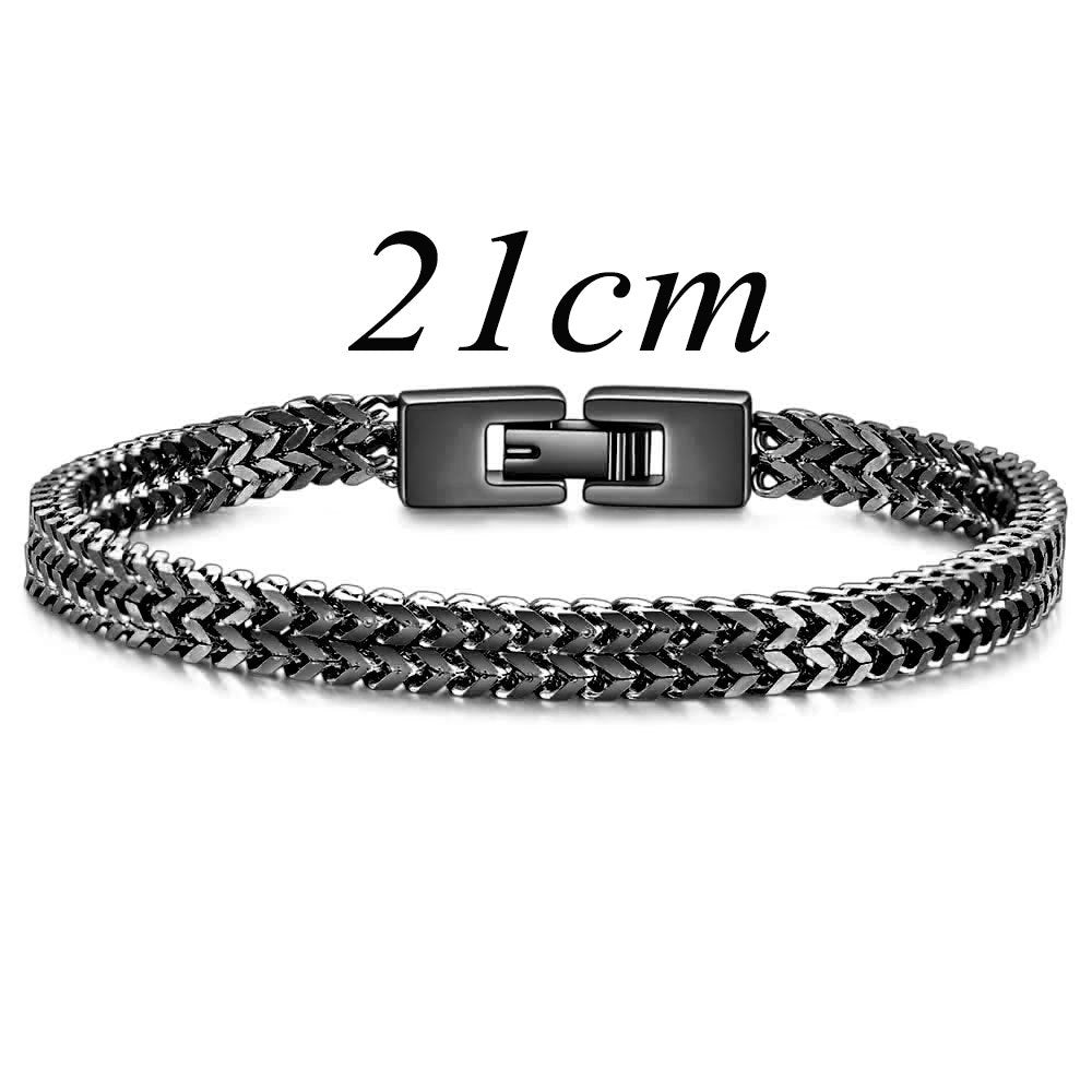 Men's Hip Hop Stainless Steel Keel Snake Chain Fashion Bracelets