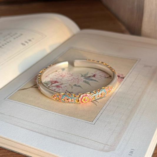 Begonia Curly Pattern Female Chinese Style Bracelet