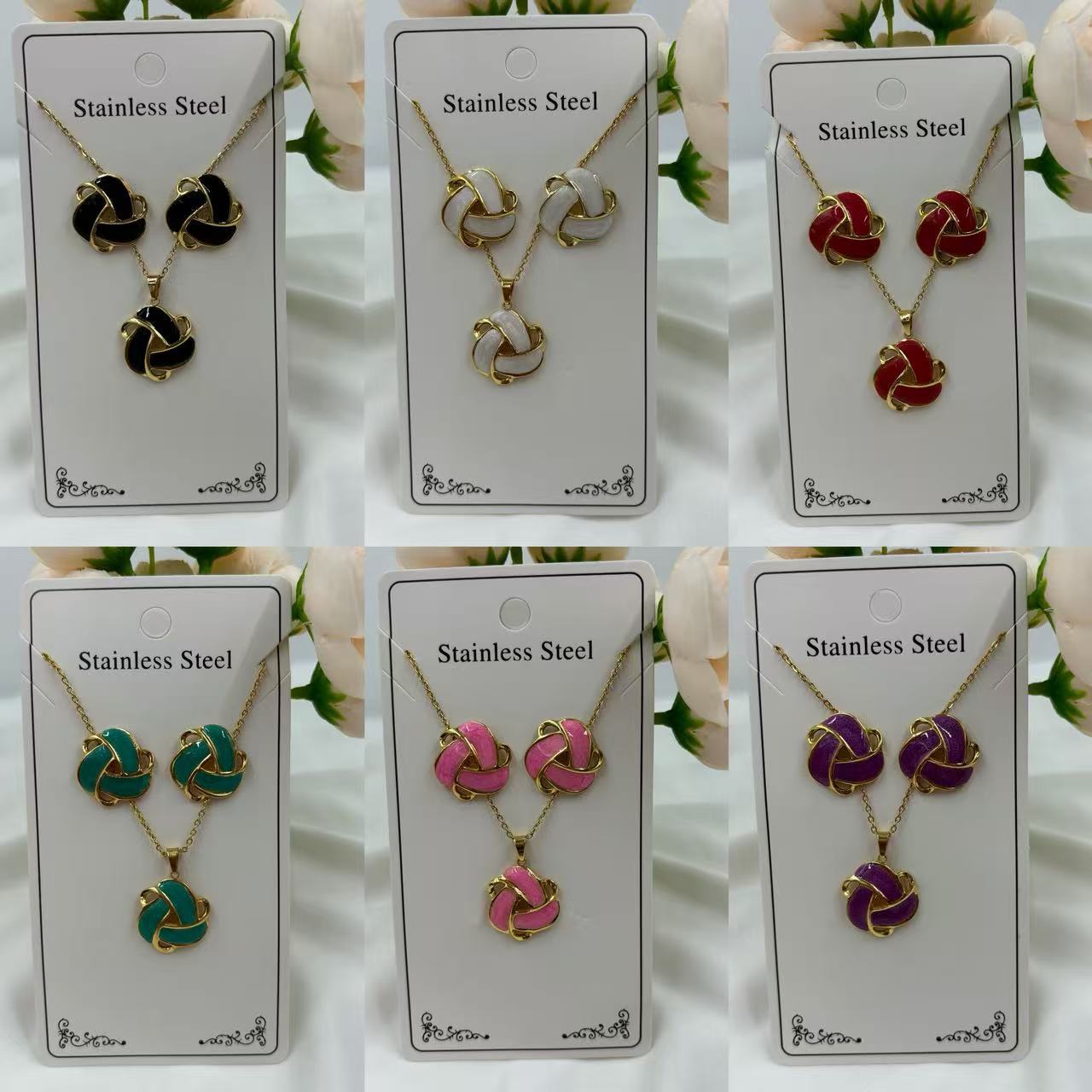 Women's Oil Dripping Flower Stainless Steel Gold Plating Elegant Rings