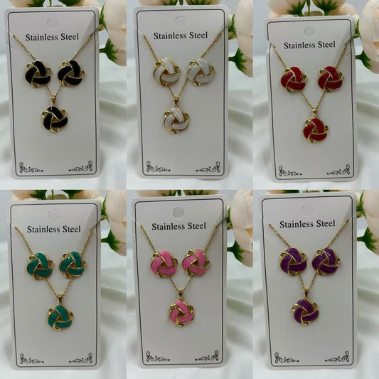 Women's Oil Dripping Flower Stainless Steel Gold Plating Elegant Rings