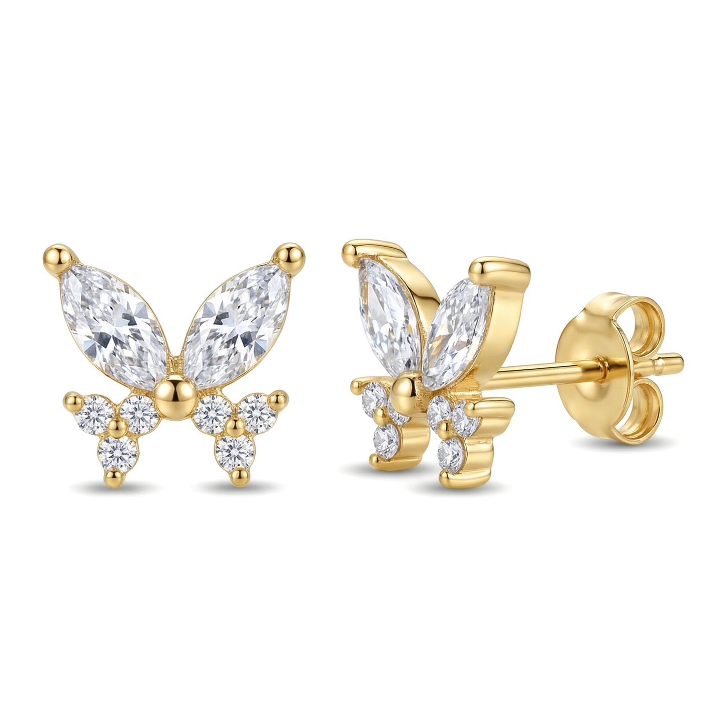 Women's & Men's Material Finely Inlaid Niche High Sense Basic Stud Earrings