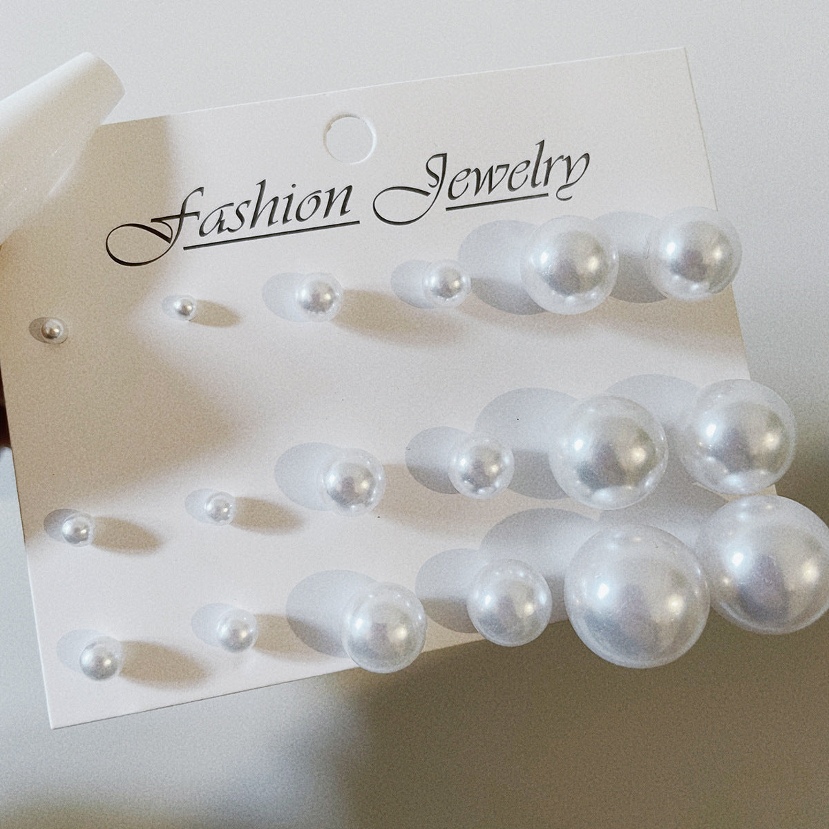 Big Small Size Pearl Pair Regimented Earrings