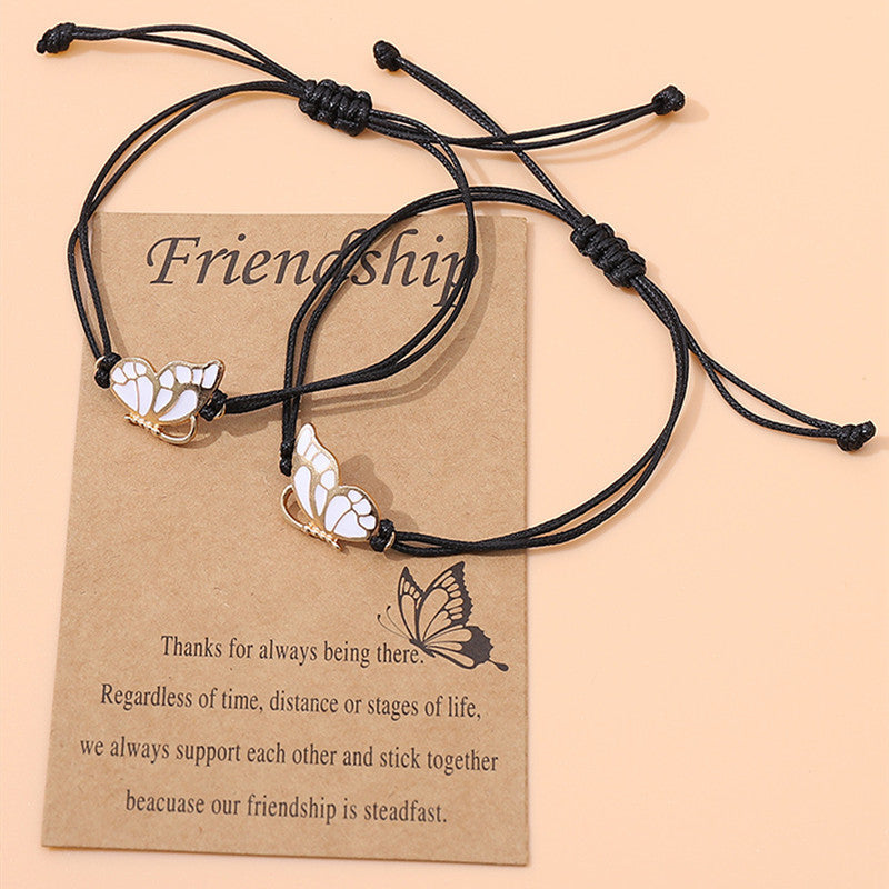 Good Friend Alloy Wax Line Woven Bracelets