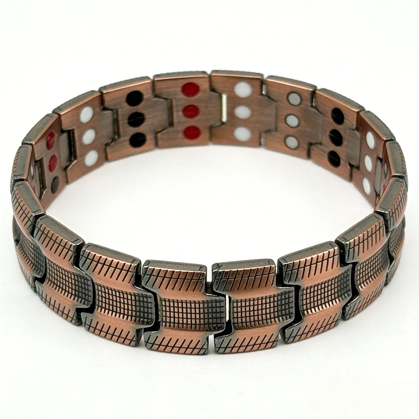 Men's Fashion Retro Environmental Protection Bronze Three Rows Bracelet