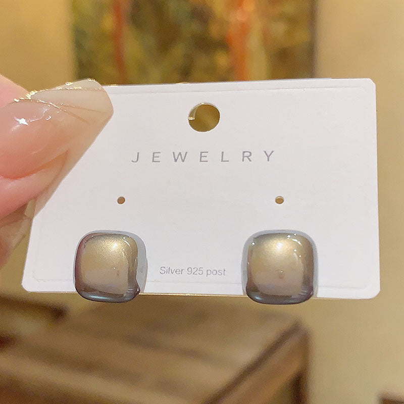 Festive Geometric Small Square Pearl Fashionable Light Rings