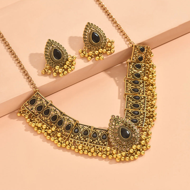 Indian Ethnic Style Vintage Gemstone Beads 2 Necklaces