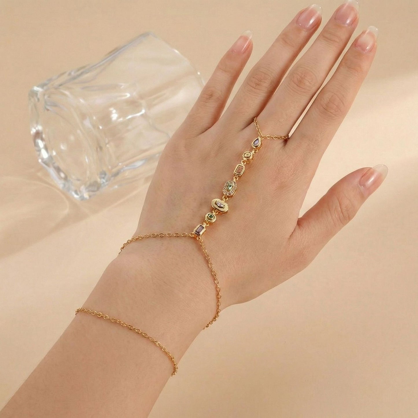 Women's Light Luxury Copper Chain Finger Graceful Personality High-grade Bracelet