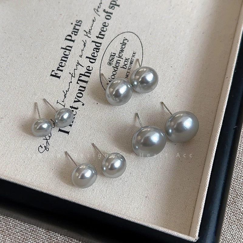 Women's Gray Pearl Light Luxury High-grade Elegant Wild Rings