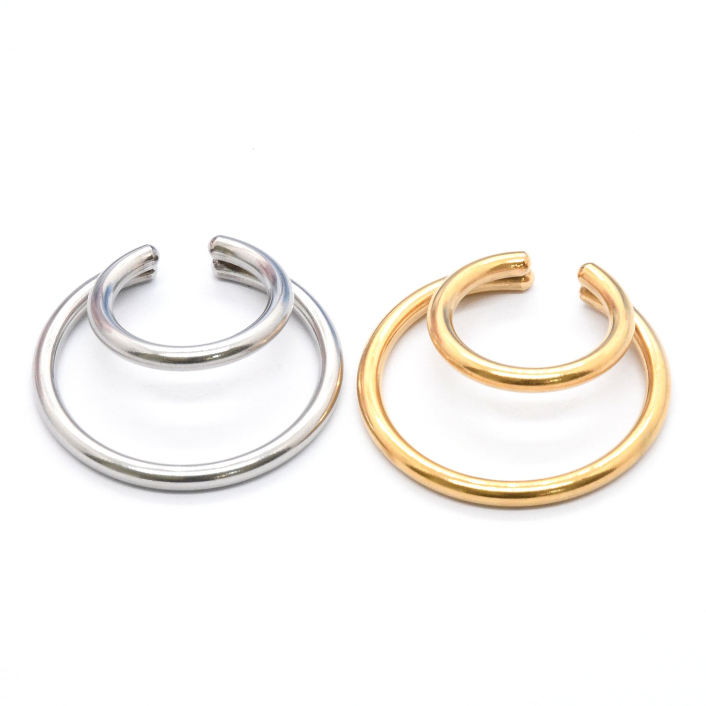 Korean Style Sense Of Design Golden Simple Circle Stainless Earrings