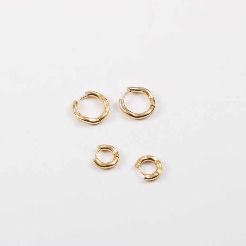 Bending Can Open Titanium Steel Plating Real Earrings