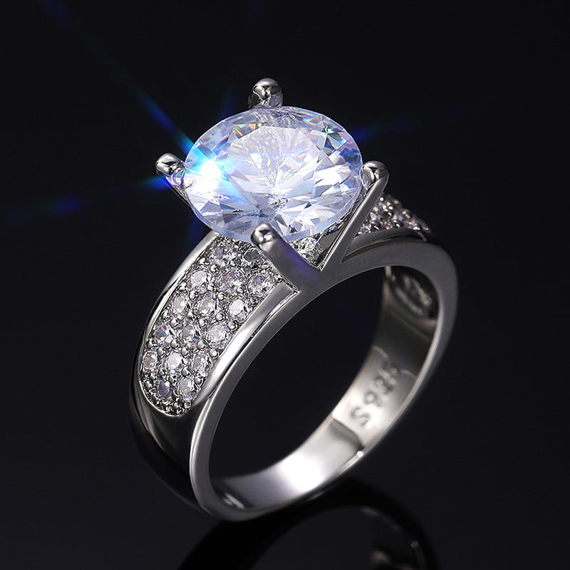 Ornament Mode kreative Zirkon Edelstein Hochzeit Woche Ringe