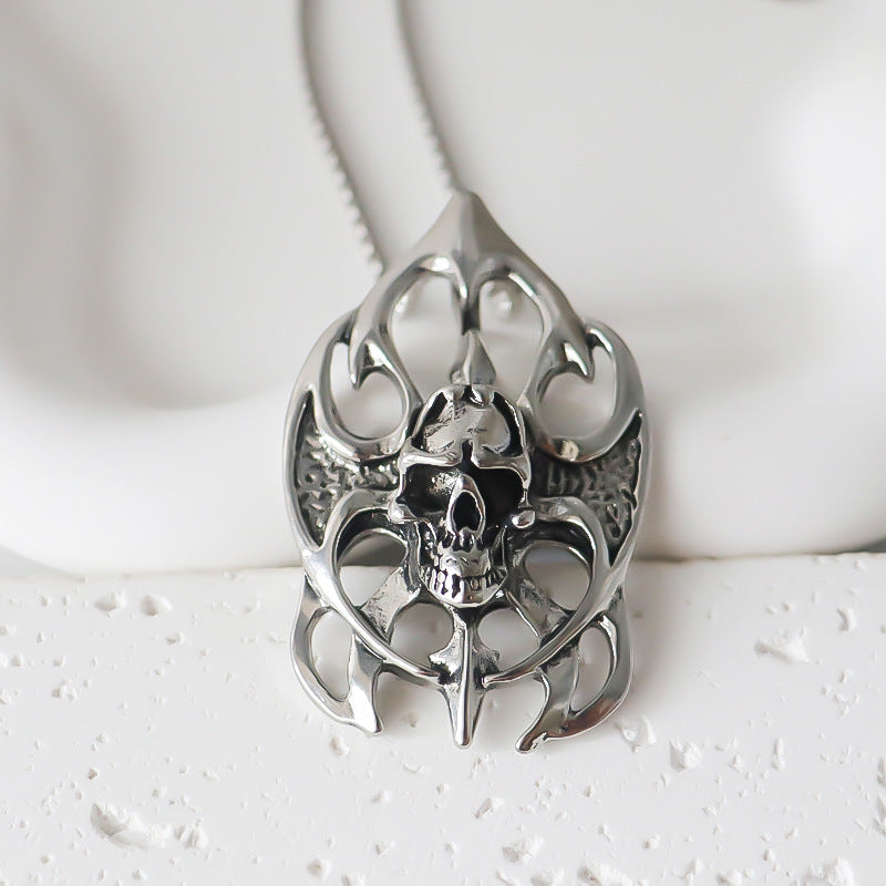 Steel Personality Ornament Vintage Skull Pendant Necklaces